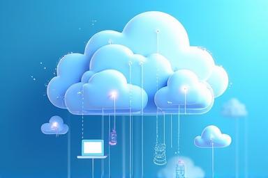 Conceptual image of cloud computing infrastructure