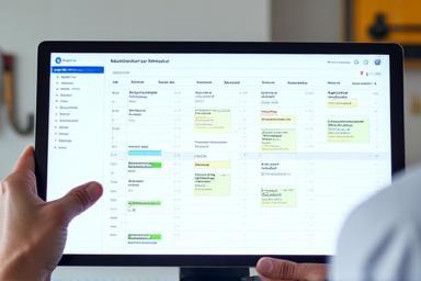 Screenshot of maintenance scheduling interface